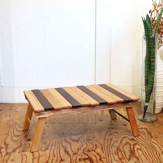 アウトドアテーブル 折り畳めるテーブル【小】総無垢材
